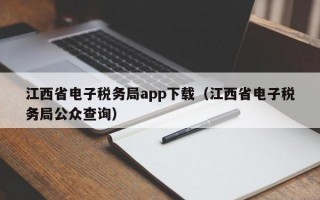 江西省电子税务局app下载（江西省电子税务局公众查询）