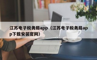 江苏电子税务局app（江苏电子税务局app下载安装官网）